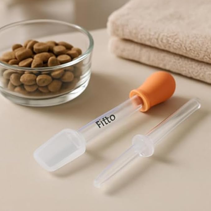 120 Pieces Pet Feeding Kits with Filler Syringe (12 x 2 cm for Puppies Kittens Birds Reptiles Small Animals)