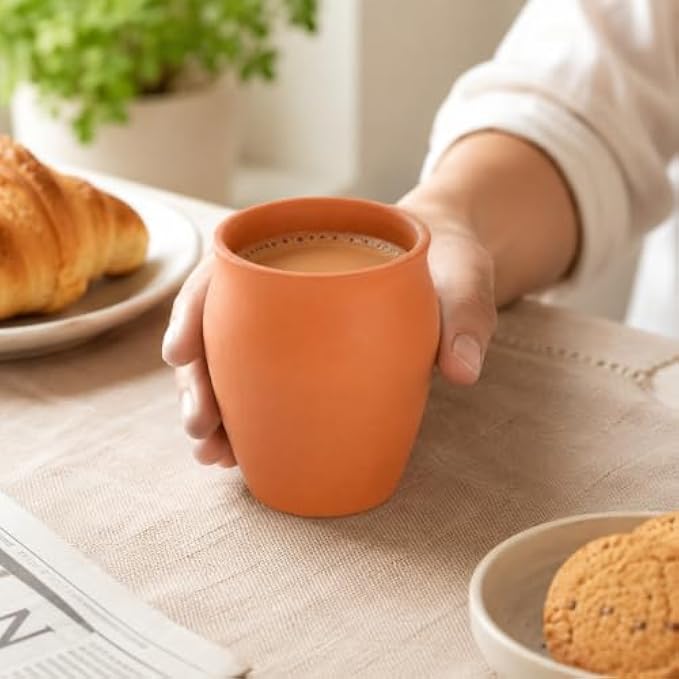 120 Pieces Natural Clay Kulhad Tea Cups (Reusable Earthen Chai Cup for Tea – Coffee and Traditional Beverage Serving – Terracotta)