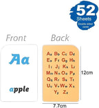 120 Pieces 36 Sheets Alphabet Series Flash Cards (12x7.7cm Learning Tool for Kids)