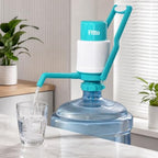 96 Pieces Manual Water Bottle Pumps with Carry Handle (Detachable Tube Hand Press Dispenser for 2 – 3 – 4 and 5 Gallon Bottles)
