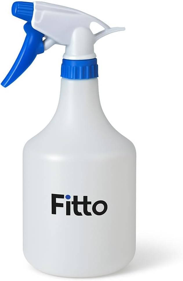 120 Pieces 1 Litre Clear Plastic Spray Bottles with Nozzle for Cleaning and Gardening