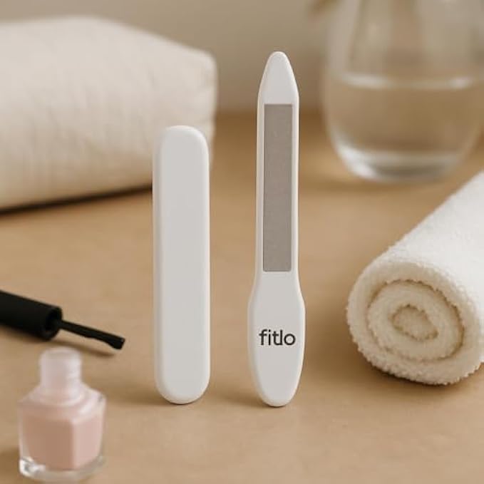 White Nail File Emery Board - Nail Filer for Manicure & Pedicure, Portable Nail Buffer & Shaper