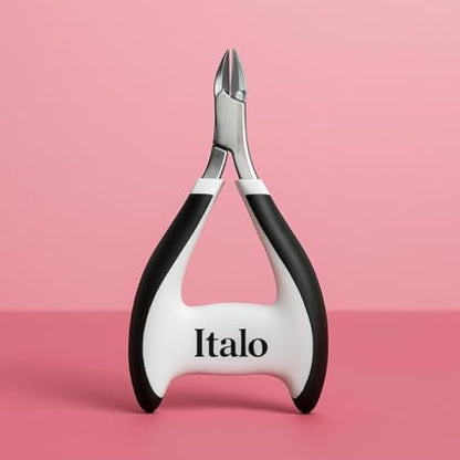 Cuticle Nipper Black Handle - Stainless Steel Manicure Cuticle Trimmer Clipper for Nail Care, Ingrown Nail Cutter, Professional Pedicure Tool