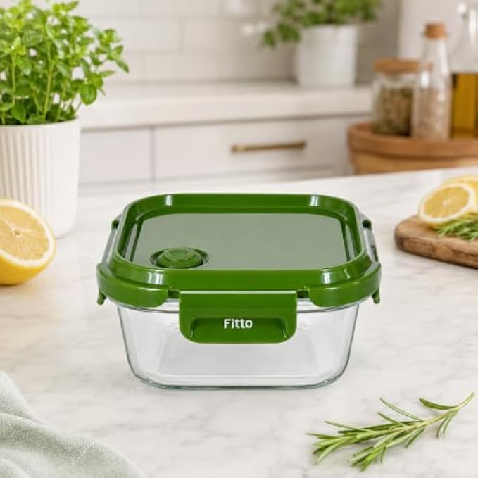 120 Pieces Square Glass Containers (320ml with Secure Locking Lid – Clear Food Storage Box for Snacks and Kitchen Storage)