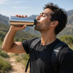 72 Pieces 750ml Stainless Steel Water Bottles with Leakproof Screw Cap (Reusable Portable Drinking Bottle for Home Office Travel and Gym – Silver)