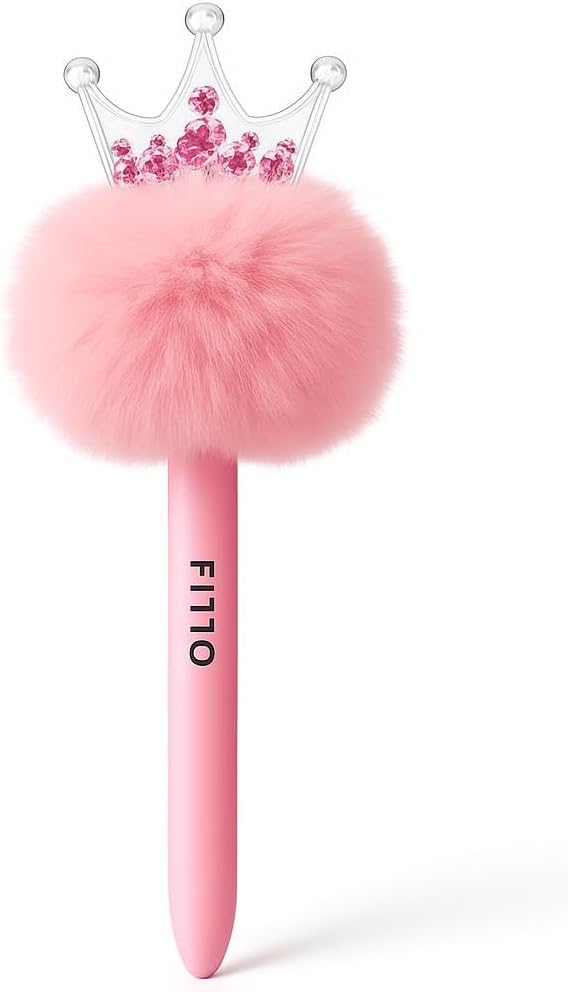 1.0mm Fantacy Crown Ball Pen 22.5cm Assorted Colors, Pack of 4