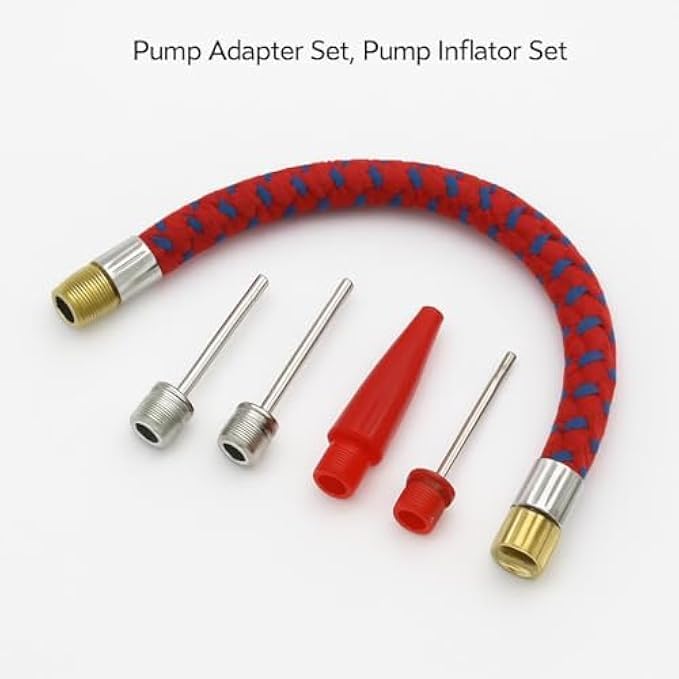 144 Pieces Pump Adapter Set - Inflator Nozzles for Bicycle & Ball Pumps (Presta to Schrader Adapter – Needle & Tapered Nozzles for Air Mattress & Inflatable Toys)
