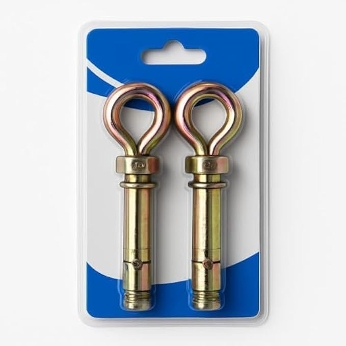 96 Pieces Expansion Screw Closed Hook Anchor Bolt - Wall Anchor Hook Bolts for Concrete Brick Masonry Screw Anchor Fixings (Pack of 2)