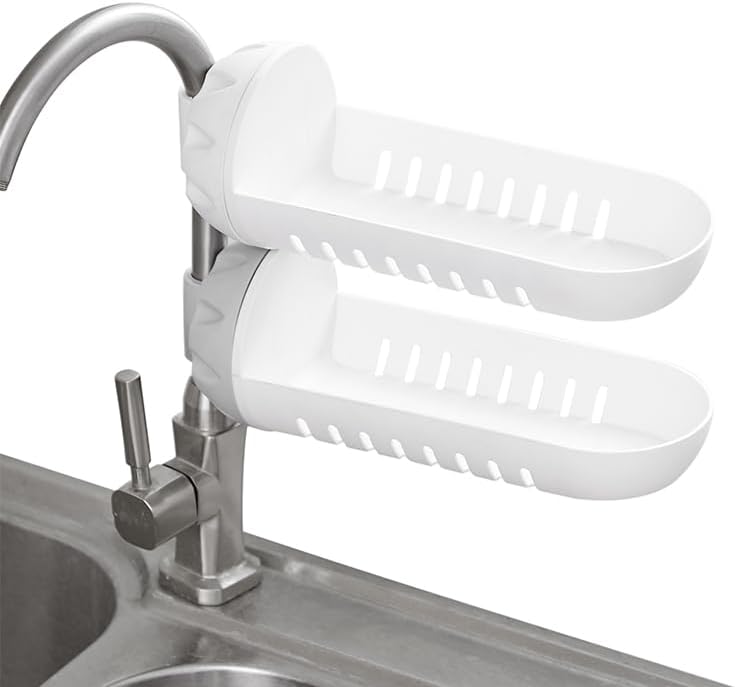 144 Pieces Dual Tier Faucet Shelvings (Lightweight PP MaterialLight Grey/Dark Grey)