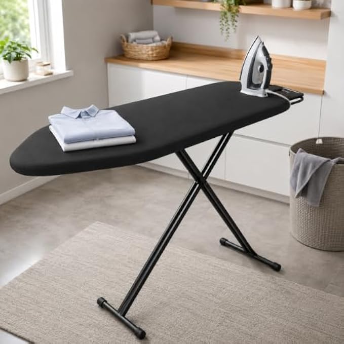 72 Pieces Ironing Board Covers (Full Black Cotton Cover with Elastic Fastener for Smooth Ironing Surface)