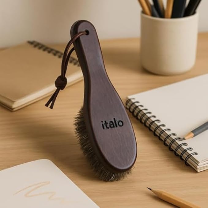 96 Pieces Beech Wood Shoe Brush Brown - Natural Bristle Shoe Polish Brushes for Leather Shoes (Boots – Shoe Care & Cleaning)