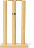 48 Pieces Premium Wooden Cricket Stumps with Stand - Durable and Lightweight for Backyard Cricket Games