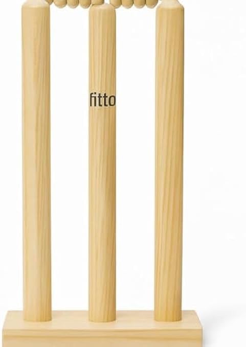 Premium Wooden Cricket Stumps with Stand - Durable and Lightweight for Backyard Cricket Games
