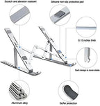 96 Pieces Aluminum Laptop Stands (Multi-Angle Adjustable & Foldable Portable Laptop Riser with Heat Dissipation – Sturdy Holder for 10-17.3” Laptops – Tablets – and Phones – Lightweight and Durable)