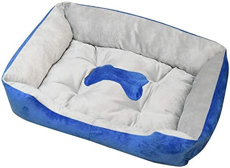 Plush Comfort Pet Bed - Blue - 70X50X15 cm