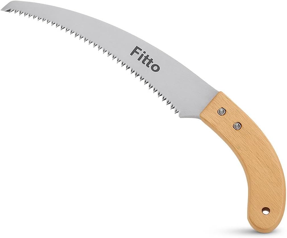 96 Pieces Curved Pruning Saws with Wooden Handle for Effortless Branch Cutting