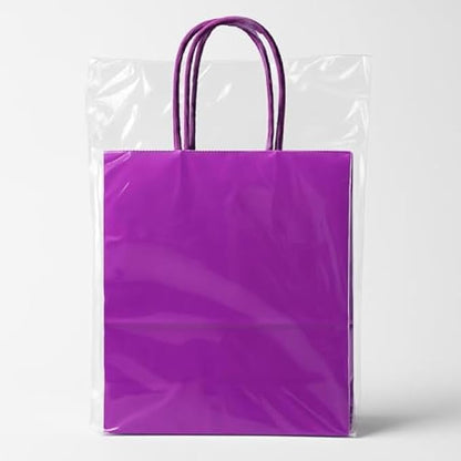 Small Purple Paper Bags – Purple Paper Treat & Goody Bags for Party Favors, Shopping, Crafts, Packing