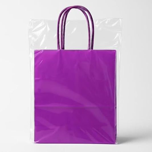 Small Purple Paper Bags – Purple Paper Treat & Goody Bags for Party Favors, Shopping, Crafts, Packing