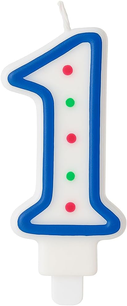 Birthday Candle - Number 1, Party Cake Topper, Birthday Greeting Candle, Kids & Adults Birthday Party Decor
