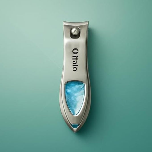 Nail Clipper Compact 5.9x1.3cm Blue - Mini Fingernail & Toenail Cutter Portable Manicure Pedicure Tool