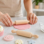 144 Pieces Mini Wooden Rolling Pin Sets (2-Piece 24 cm Smooth Rolling Tools with Easy-Grip Handles for Dough – Fondant – Cookies and Crafts)