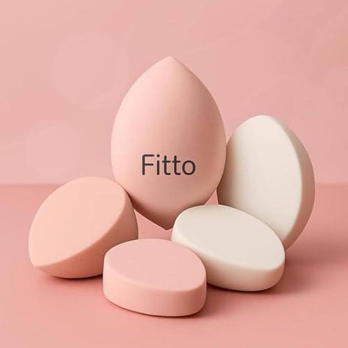 Assorted Makeup Sponges Pack of 5 - Cosmetic Blending Sponges for Foundation Concealer Contour & Powder