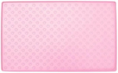 Cat & Dog Non-Slip Feeder Mat – Blue – Easy Clean Silicone Design