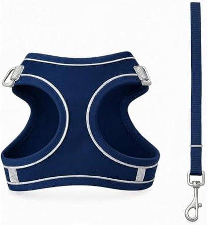 Pet Harness and Lead Set Size M 18.5x13cm Adjustable Dog Cat Walking Harness with Lead