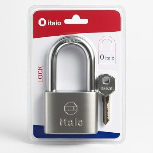 60mm Padlock with Keys - Solid Metal Security Lock with Hardened Shackle for Gate Door Locker Shed