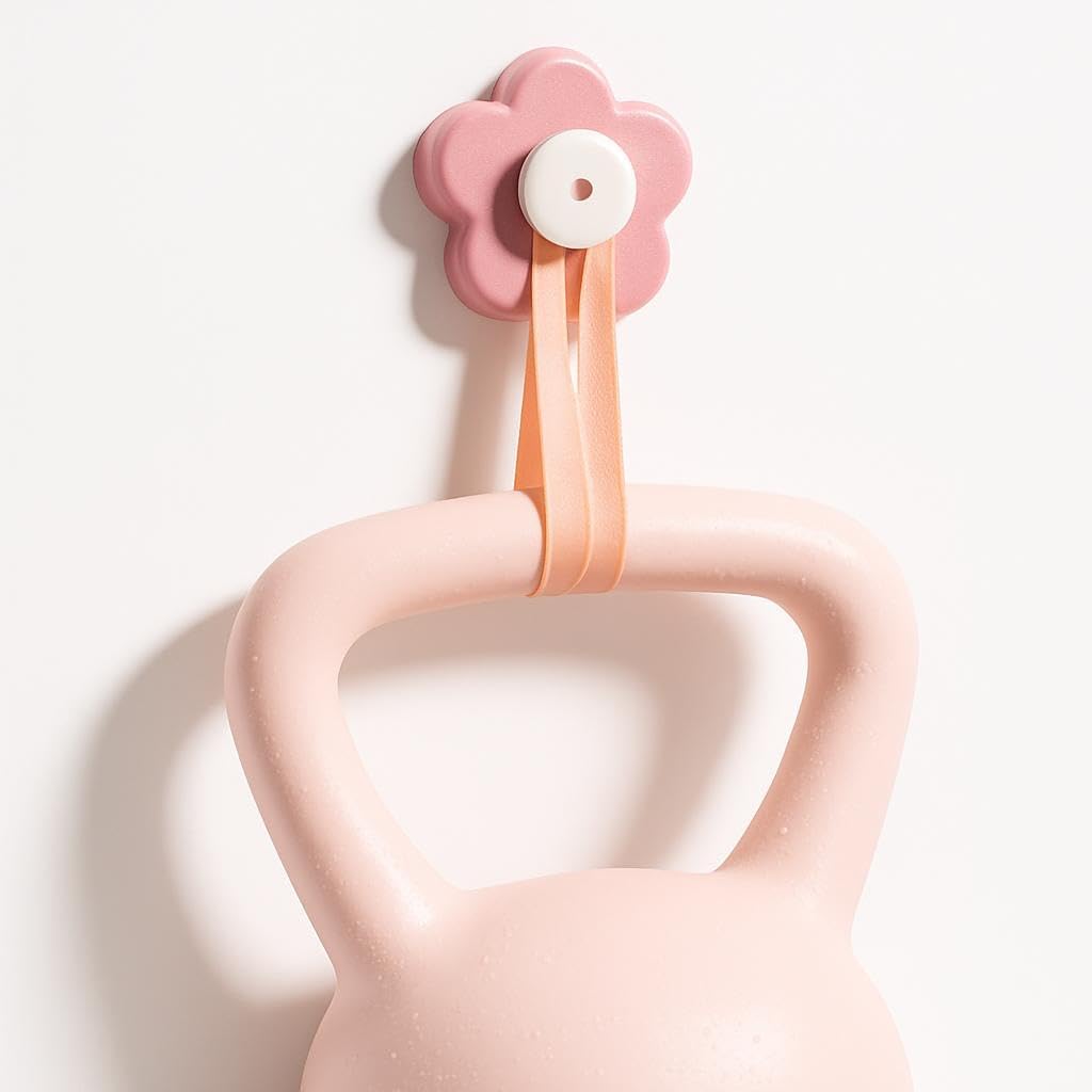 Flower Suction Cup Hook – Decorative Rose Pink Design