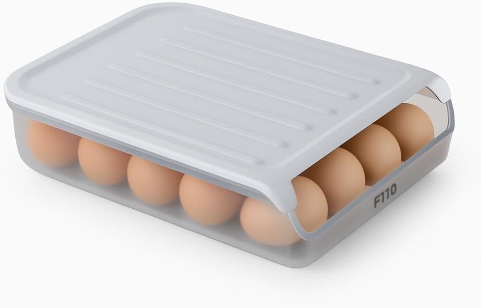 120 Pieces Stackable Egg Box - Gray and White - Standard Size - 12 Egg Capacities