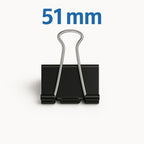 120 Pieces Binder Clips - Heavy Duty Metal Clamps for Organizing Papers (Files – Office Supplies – and Schoolwork - Durable – Reusable – Ideal for Home – Office – and Classroom Use (12Pcs 51mm – Black))