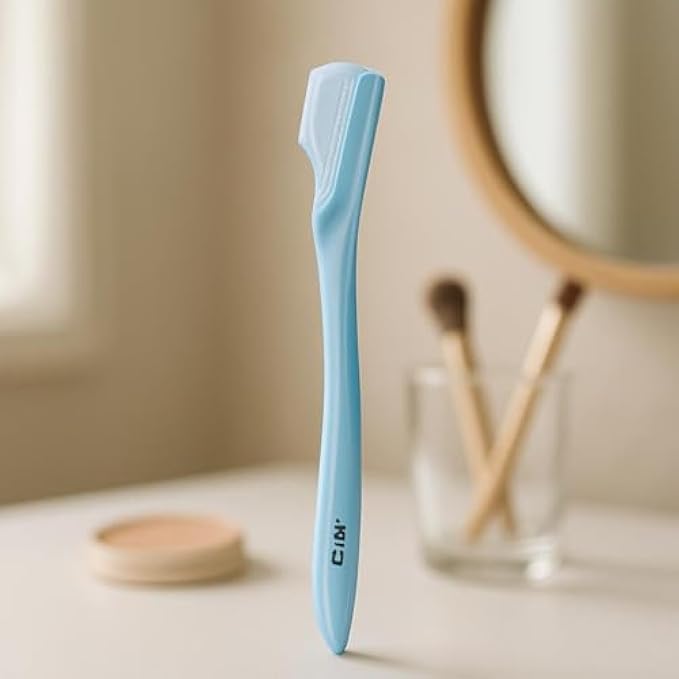 120 Pieces Eyebrow Razor Blue - Precision Facial Razors for Brow Shaping (Face Hair Removal – Dermaplaning – Portable Eyebrow Shaper & Trimmer)