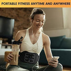 96 Pieces Muscle Stimulator EMS Abdominal Toning Belts (Electronic Muscle Trainer – Portable Fitness Trainer – USB Rechargeable – 6 Modes 15 Levels)