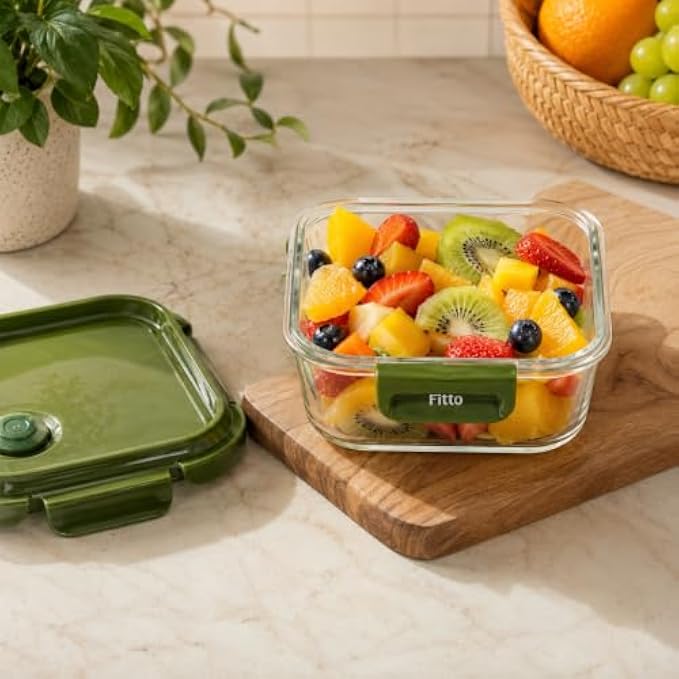 120 Pieces Square Glass Containers (320ml with Secure Locking Lid – Clear Food Storage Box for Snacks and Kitchen Storage)
