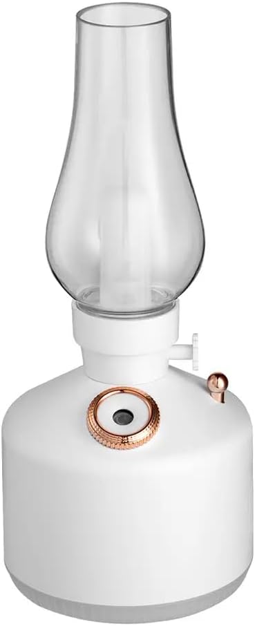Fitto Air Humidifier Vintage Lamp Night Light - Ultrasonic Cool Mist Humidifier, LED Night Light with Adjustable Brightness, Quiet Operation for Home, Bedroom, Office, and Nursery