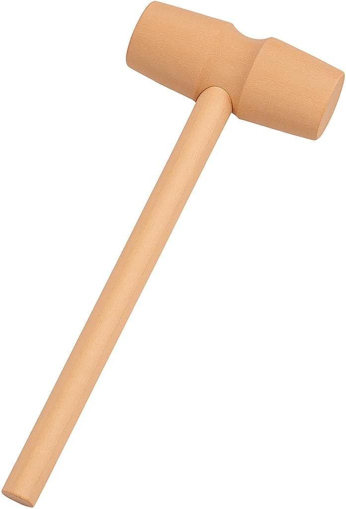 Mini Wooden Hammer for Kids, 1 Piece, Colorful Toy Tool for Pretend Play and Crafting