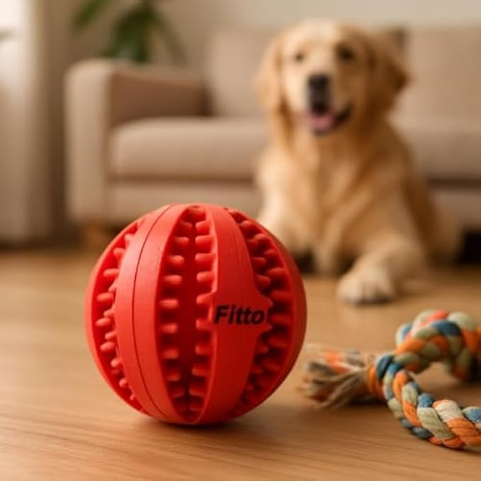 120 Pieces Red Pet Toy Balls (6x6cm - Dog & Cat Play Ball for Fetch – Chew & Interactive Indoor/Outdoor Puppy Small Dog Ball)