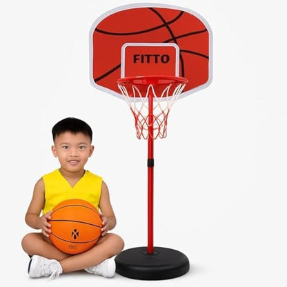 Portable Adjustable Metal Basketball Hoop - 160 CM Height Adjustable, Durable Design for Indoor and Outdoor Use