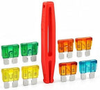 120 Pieces Car Fuse Assortment Kits (Automotive Blade & Glass Fuse Set for 12V Cars with Labeled Storage Case)