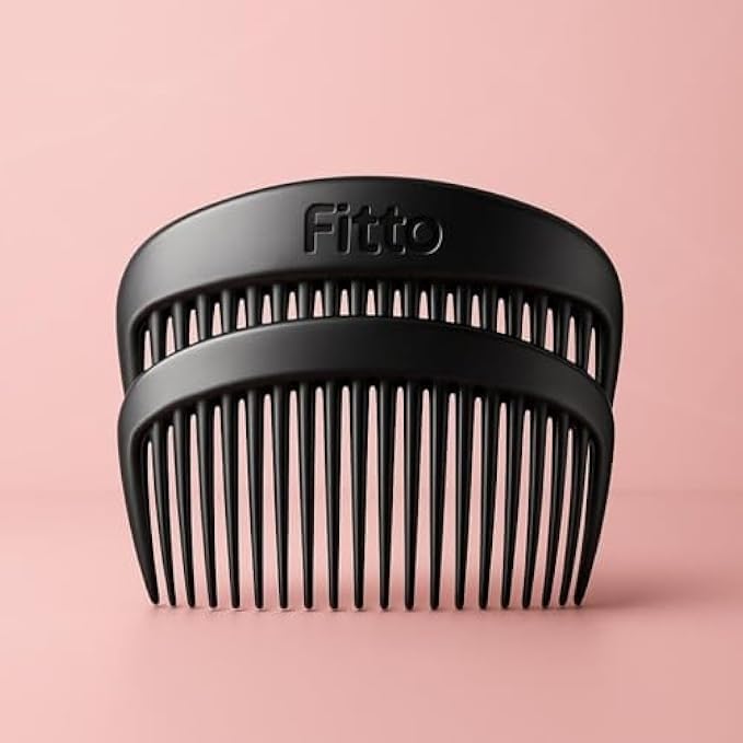 144 Pieces Small Black Plastic Side Hair Comb Pack of 2 - Side Combs for Hair Styling (Travel Pocket Bobby Comb – Hair Accessory for Women & Men)
