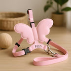 120 Pieces Pink Pet Harness & Leash Set -s (14x8cm Adjustable Harness for Small Dogs & Cats Lightweight Comfortable Walking Leash)