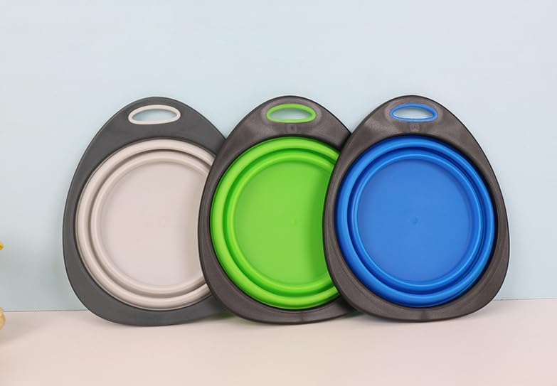 120 Pieces Cat & Dog Foldable Travel Bowls (Portable Food & Water Dish – Pack of 3 – Assorted Colors)