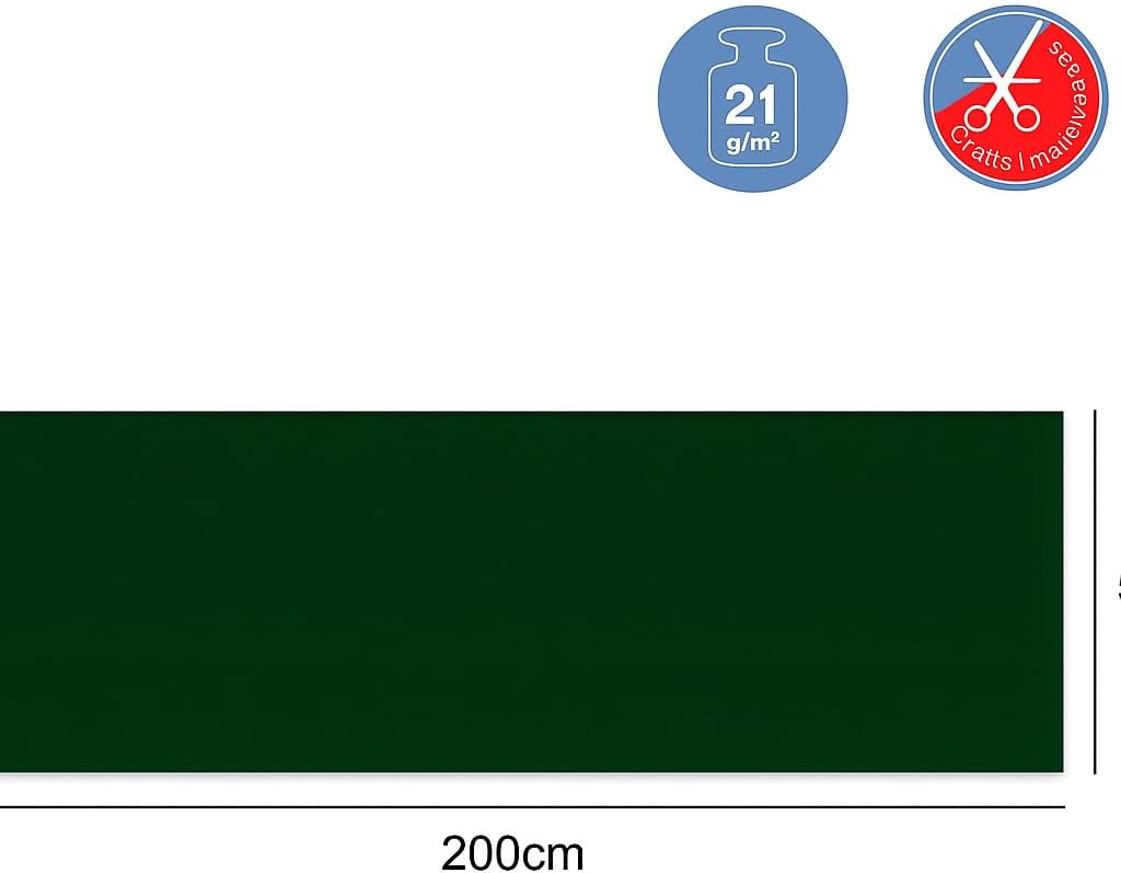 Crepe Paper Roll 200cm x 50cm Dark Green for Crafts and Decorations