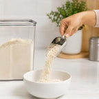 72 Pieces Stainless Steel Atta Scoops (Food Safe Multipurpose Flour Scoop for Atta – Rice – Grains and Dry Ingredients – Durable Easy Clean Kitchen Scoop – Silver)