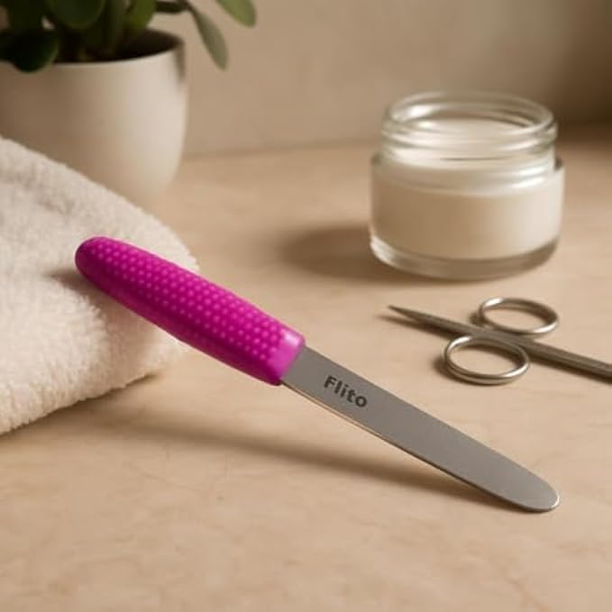 Pink 16cm Nail File - Portable Manicure & Pedicure Nail Filer Emery Board for Home Travel