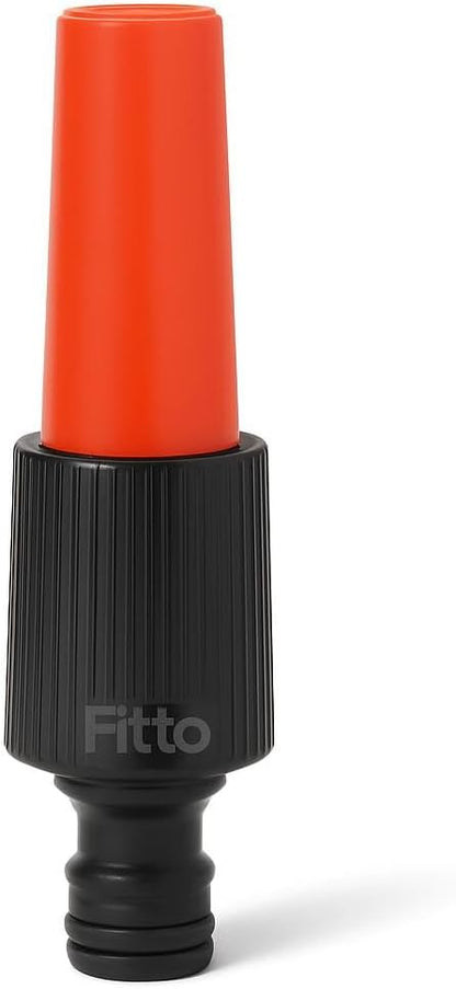 5-Inch Snap-In Spray Nozzle with Black Base and Red Tip for Hoses