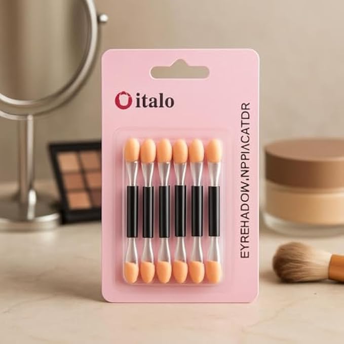 144 Pieces Eyeshadow Applicators Pack of 6 Orange Foam Eyeshadow Sponge Applicators for Eye Shadow Makeup