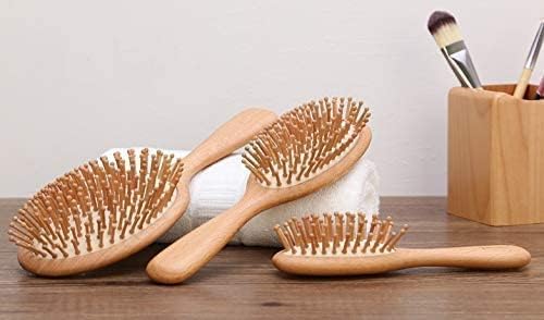 120 Pieces Wet Hair Brush Bamboo Detangling Brushes (Natural Wooden Paddle – Organic Hairbrush for Women – Men & Kids – Gentle on Hair & Scalp – Reduces Breakage & Tangles – Eco-Friendly – Durable Design)