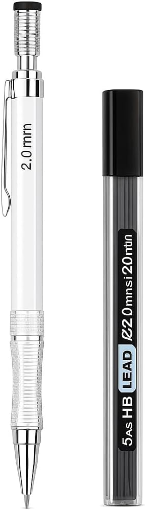 120 Pieces 2.0mm Mechanical Pencils (14.5cm with 120mm Lead for Writing & Drawing)